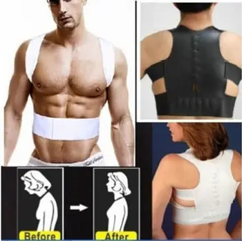 Women Men Magnetic Posture Back Shoulder Body Shapers Corrector Support Brace Belt Therapy Adjustable