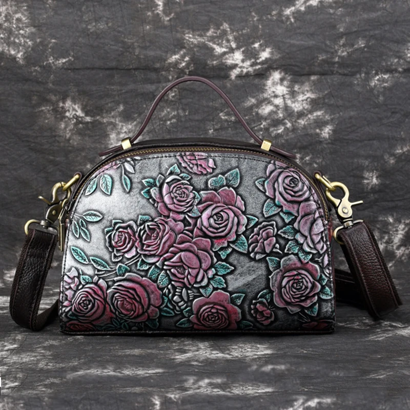 Женская сумка мессенджер через плечо из натуральной кожи с тиснением|handbag new|bags