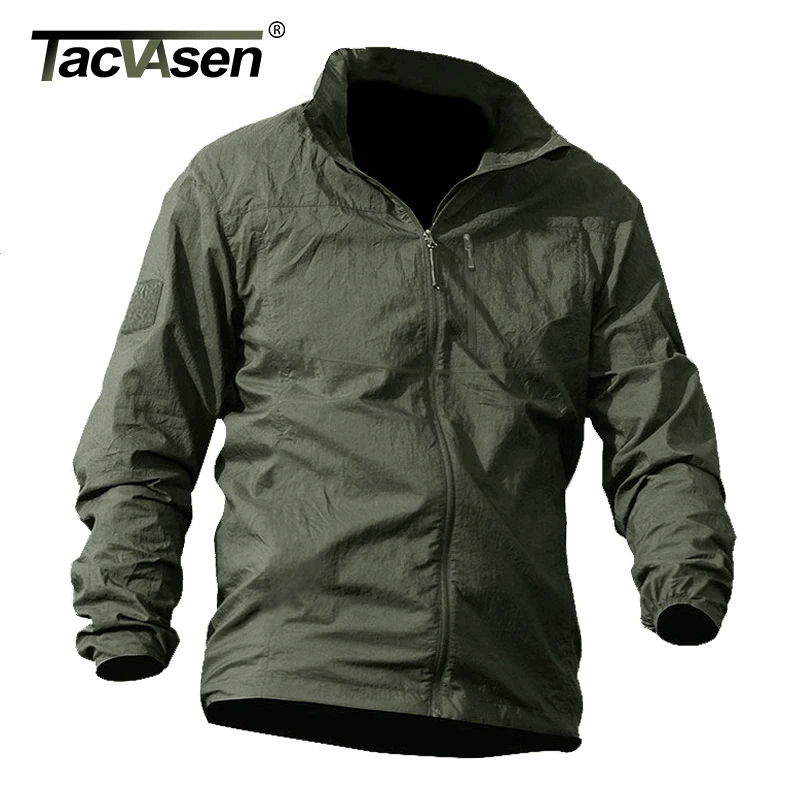 

TACVASEN High Quality Summer Men Jacket Military Tactical Waterproof Jacket Thin Windbreaker Quick Dry Jacket Coat YCXL-011-01