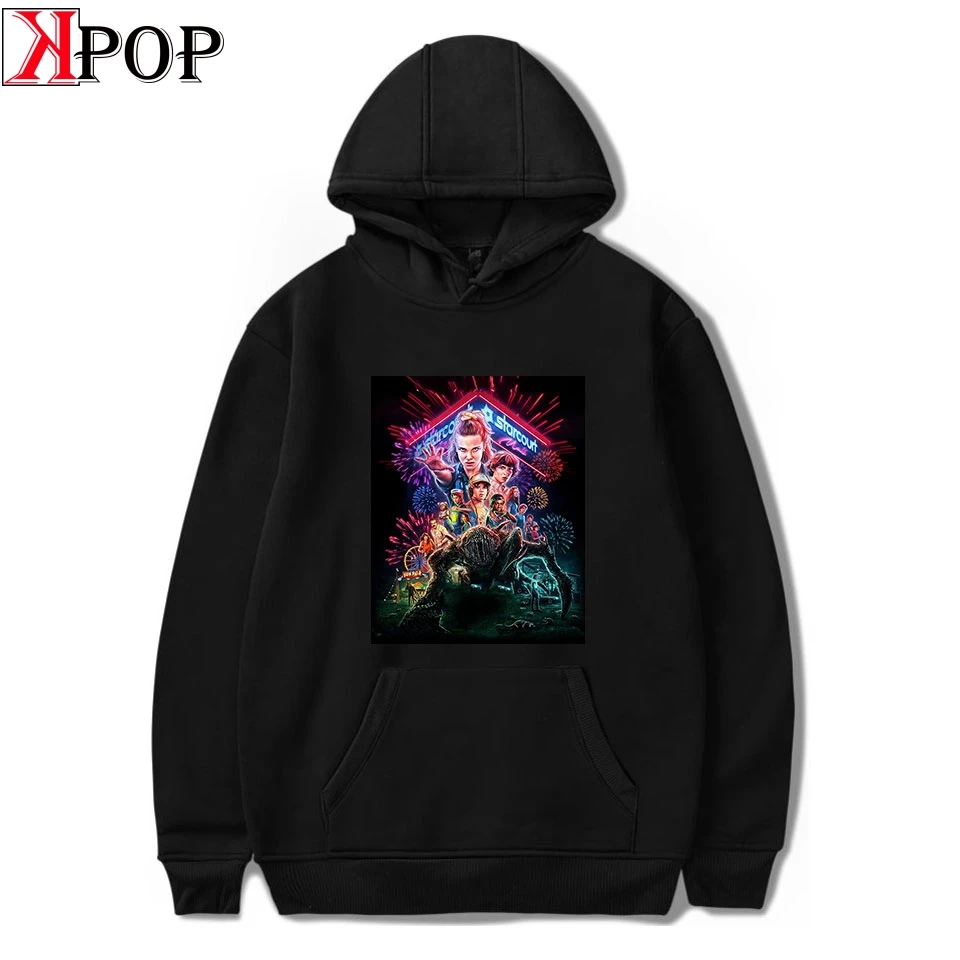 Stranger things SHEIN fashion cool comfortable Hoodies Sweatshirt Hipster Basic Popular kpop Casual Pullovers | Женская одежда