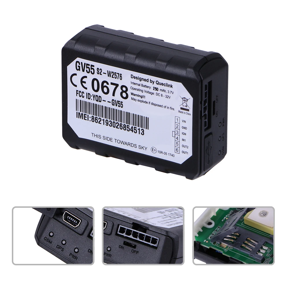 US $113.32 GPS Tracker Car Mini GPS Locator Queclink GV55 Localizador GPS Rastreador Vehicle Auto Car Tracker GSM Localizador Vehiculo