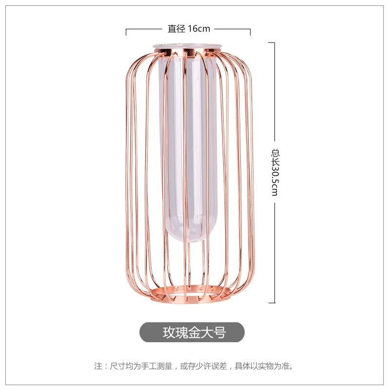 Скандинавские ins в форме фонаря кованая ваза стеклянная ваза покрытая покрытием ваза для цветов Настольная ваза цветочный горшок для оформления дома