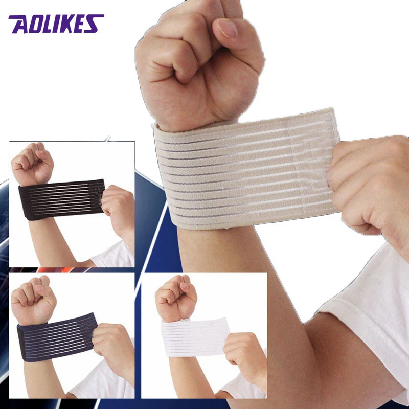 Aolikes Wrist Band Supports Gym Basketball Pressurized Wrist Wraps