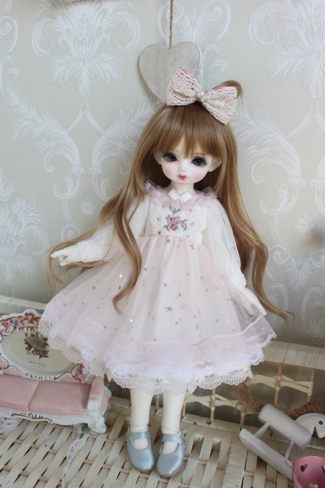 BJD одежда 1/6 платье для куклы милое платье феи розовый синий цвет для 1/6 1/4 BJD SD кукла Blyth кукла аксессуары Одежда для куклы