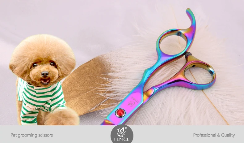 Fenice curvado grooming scissors 7.0 polegada acima