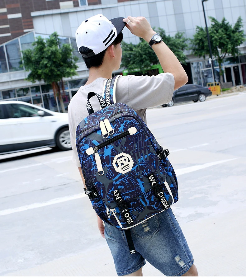 Men's Shoulder Bag Senior High School Student Leisure Fashion Oxford