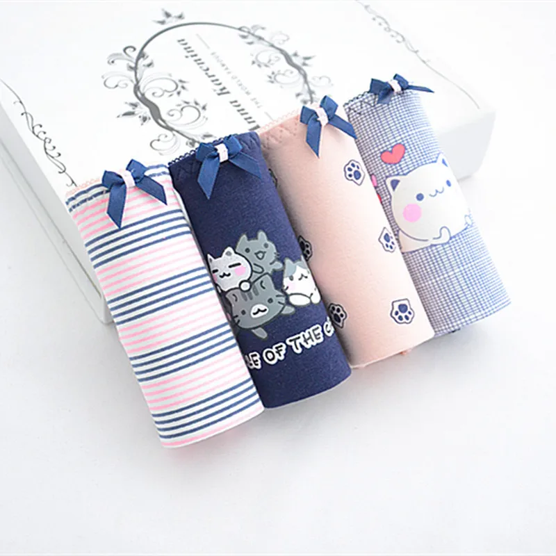 SP & CITY 1 шт. нижнее белье с милым мультяшным котом для девочек мягкие хлопковые