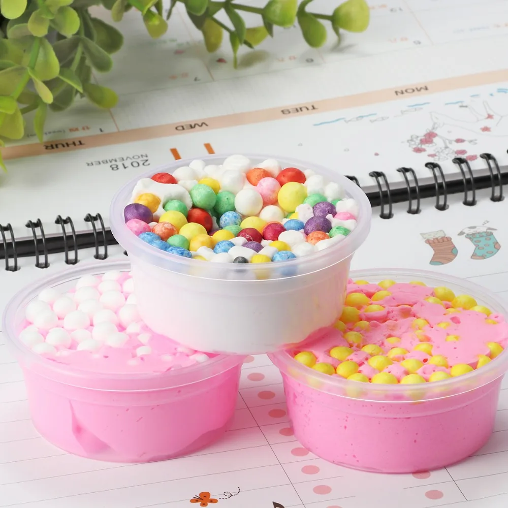 

DIY Soft Fluffy Slime Mini Crystal Beads Assorted Colors Polystyrene Styrofoam Filler Foam Beads Balls Crafts