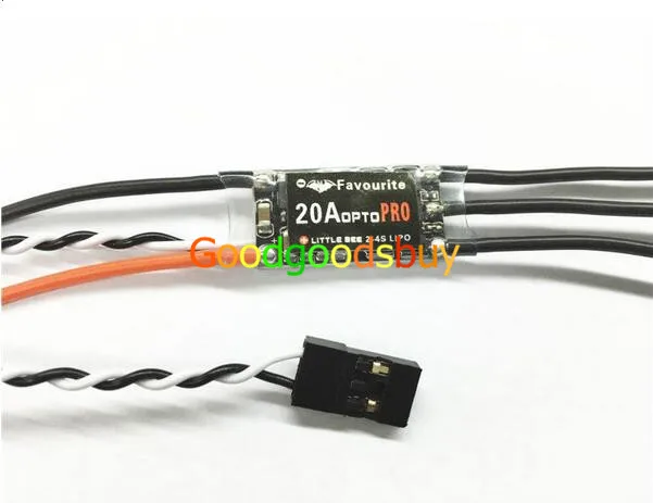 

FVT Little Bee 20 Amp Pro OPTO ESC With BLHeli 14, Oneshot125 and Damped Light