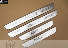 door sill strip for 2009-12 RAV4 stainless steel Threshold strip body protectors exterior decoration strip welcome pedal