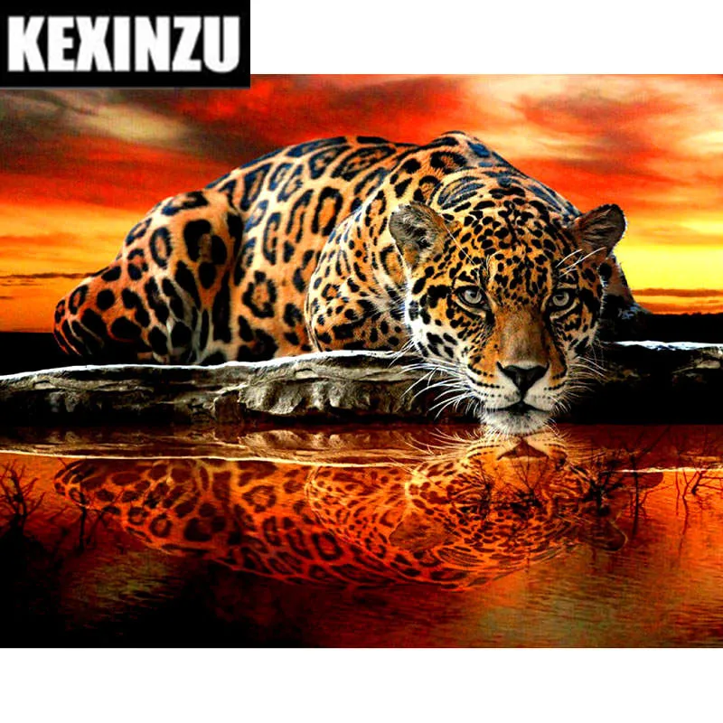 

Kexinzu Full 5d DIY Square Diamond Painting Cross Stitch-Jaguar-3d Round Embroidery Mosaic Resin Home Decor Gift W9111