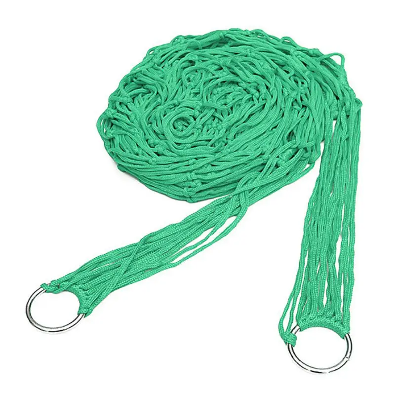 Портативный нейлон веревка открытый свинг ткани Кемпинг гамак холщовая кровать 1 шт 259qe - Цвет: Зеленый