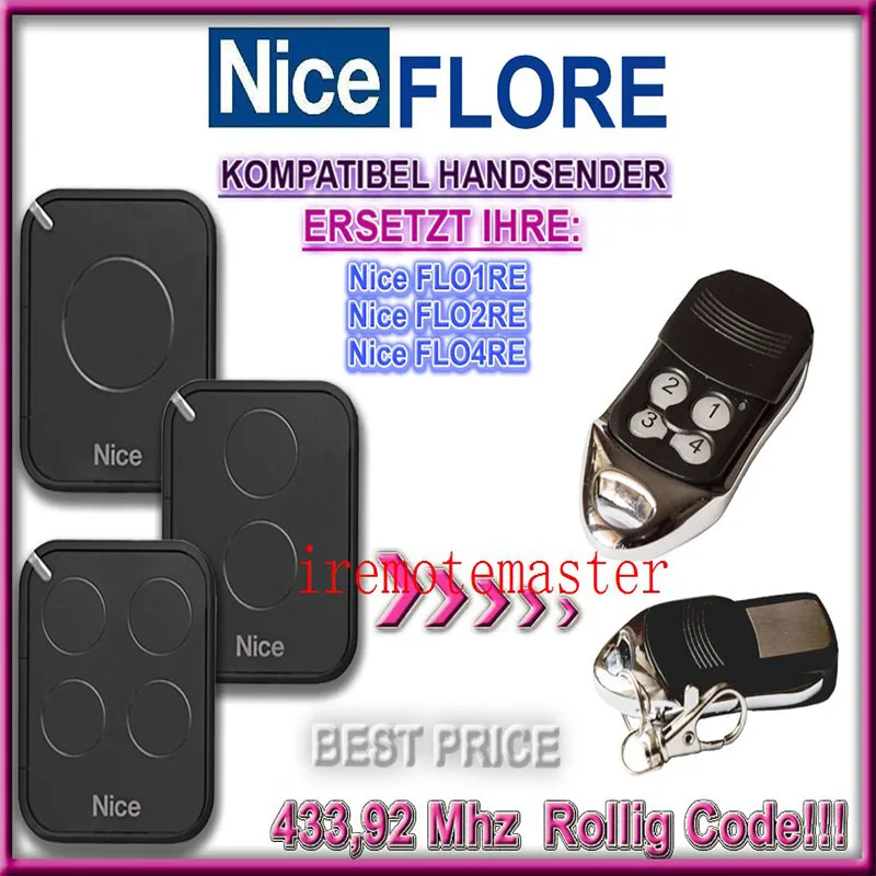 

THE Nice remote FLO1RE,FLO2RE,FLO4RE 433,92MHZ Rolling code remote control