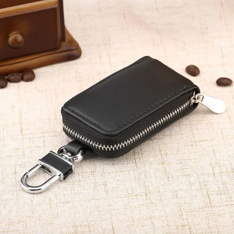

Men/Women Leather Car Key Bag Wallet Multi Function Key Case Fashion Housekeeper Holders 4 Colors