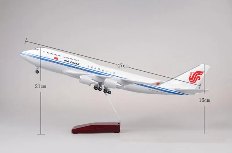 47 см 1/150 масштаб самолет Боинг B747 самолета Air China Airlines модель самолета W свет и литой колесный Пластик смолы плоскости