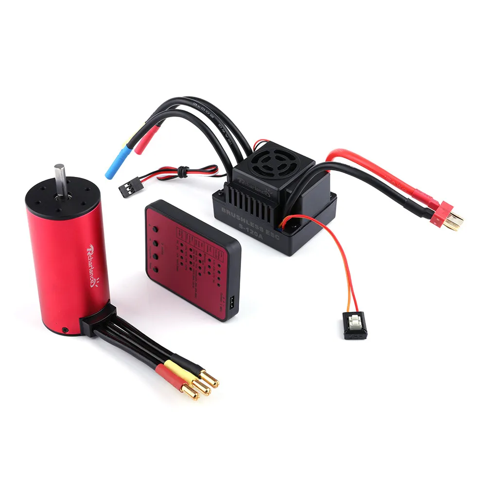 

Waterproof S3670 2650KV Sensorless Brushless Motor 120A ESC with Programming Card Combo Set for 1/8 RC Car 7.15