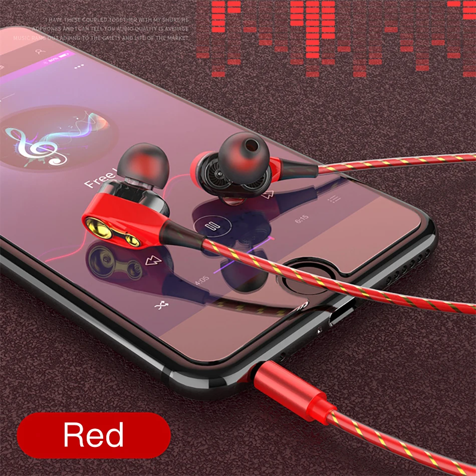 ACCEZZ наушники-вкладыши для Xiaomi Redmi samsung huawei iPhone с микрофоном гарнитура Спортивная 3,5 мм аудио разъем наушники с микрофоном