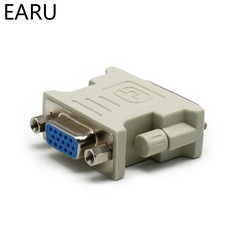 DVI I 24 + 5 Pin в VGA штекер гнездо адаптер видеоконвертера для ПК ноутбука графических