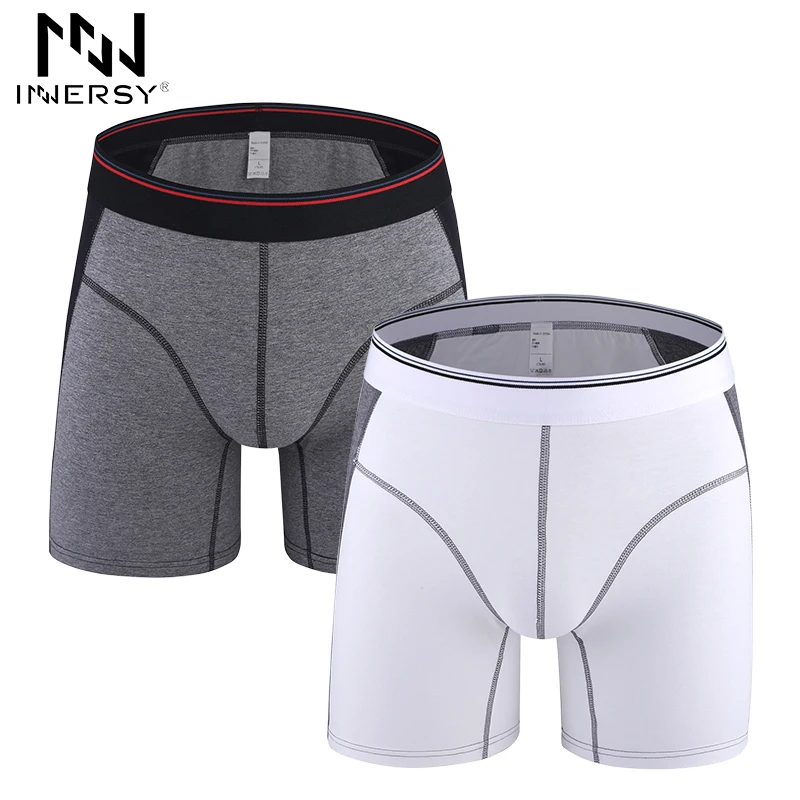 Innersy новинка 2 шт./лот боксеры однотонные хлопковые Короткие мужские трусы