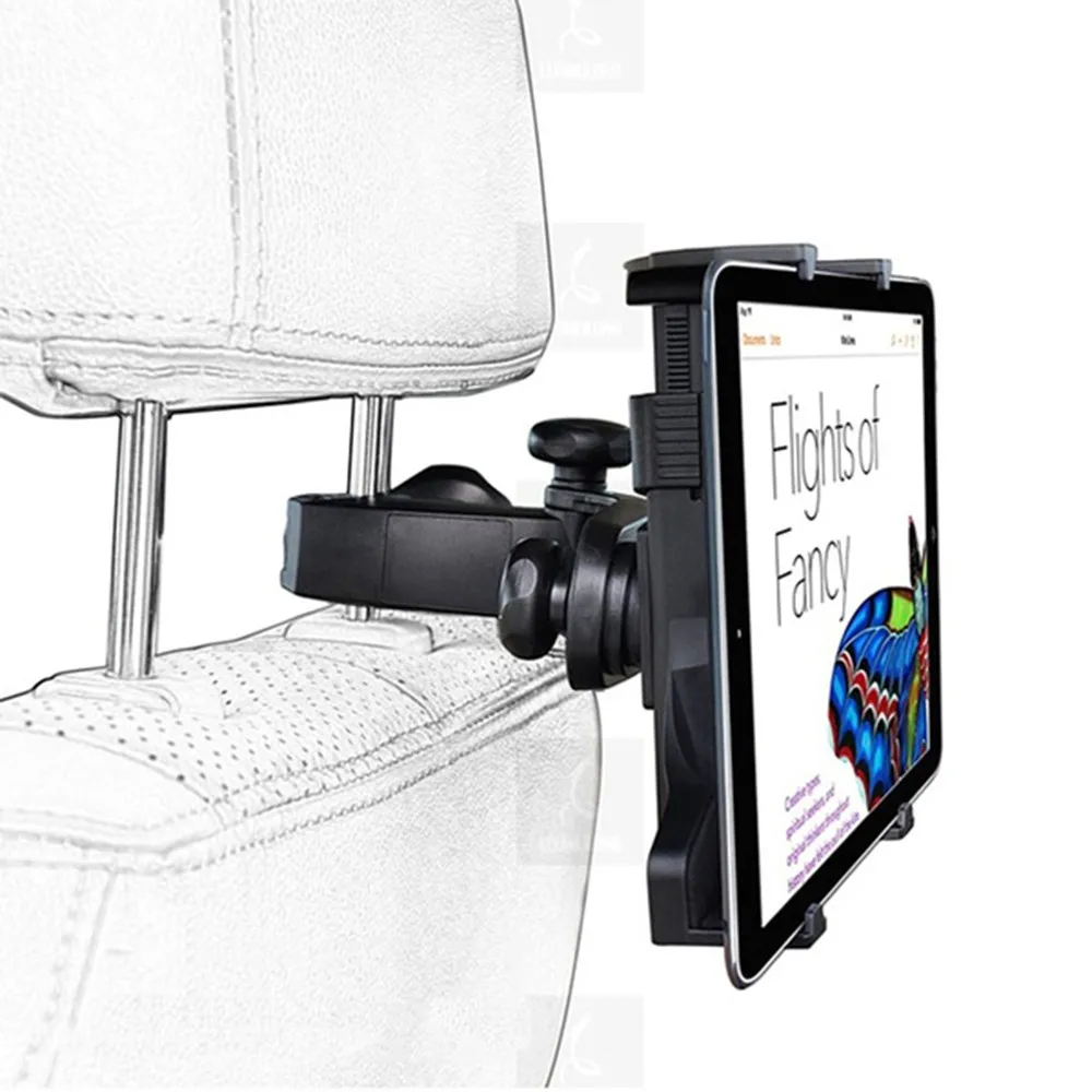 Поворотный на 360 градусов шаровой головкой регулируемый автомобильный подголовник держатель для iPad Galaxy Tablet