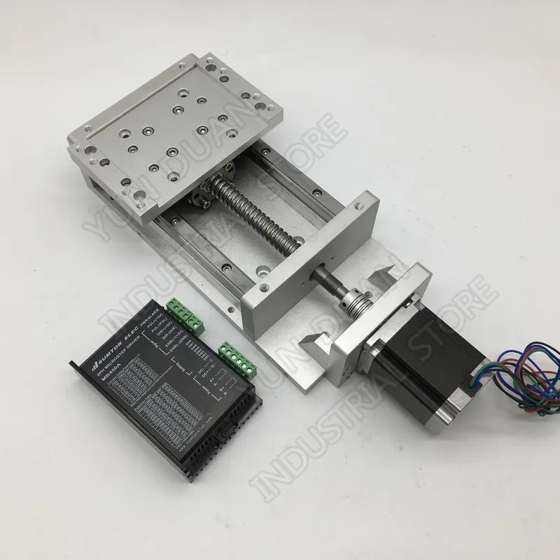 

800MM Stroke Sliding Table & NEMA23 Stepper Motor &Driver Heavy Load Module Slide Linear Stage Ballscrew Guide Platform Kits