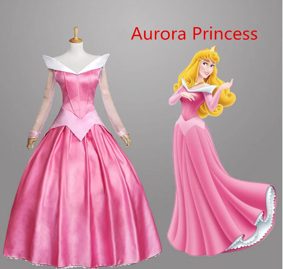 Movie Sleeping Beauty Princess Aurora Luxury Princess Adult Women Dress Cosplay Costume Stage Halloween Clothing
