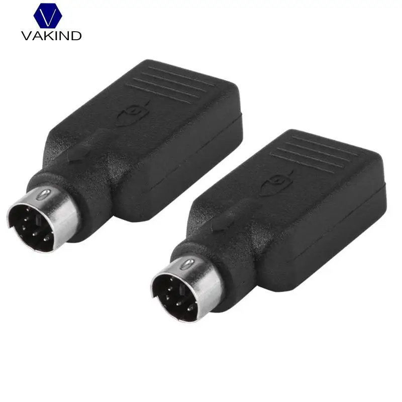 

2Pcs /Set PS/2 PS2 Male to USB Female Adapter Converter for USB Mouse High Quality