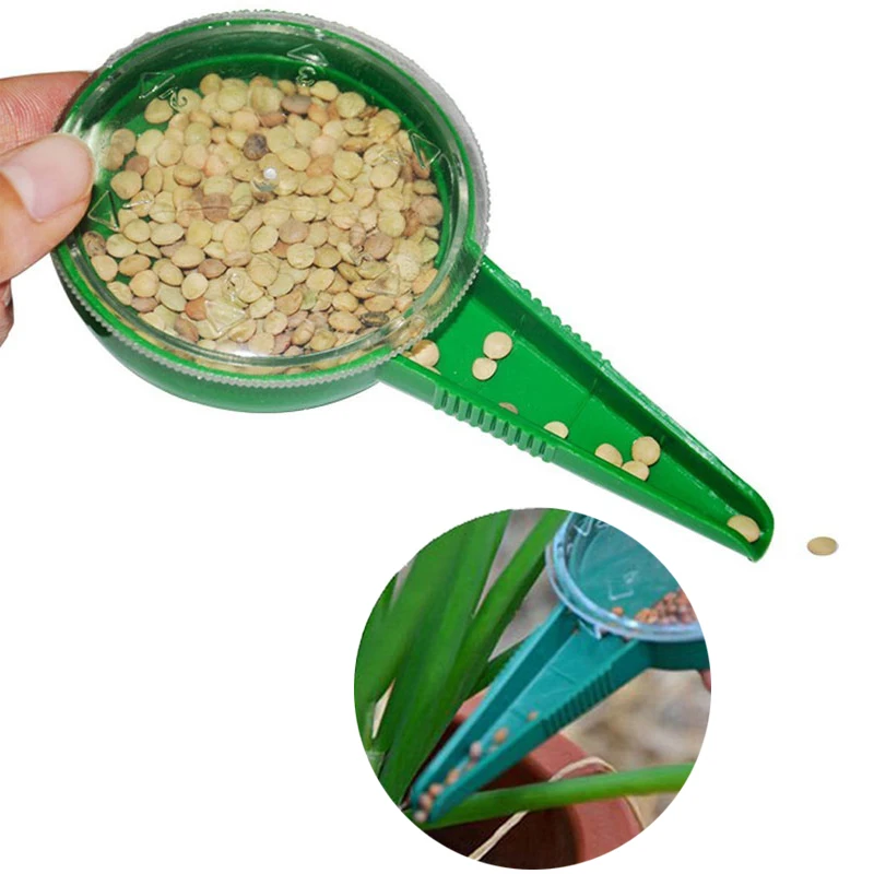 Adjustable Size Plastic Seeder 5 Setting Disseminator Garden Sowing Funnel Type Apparatus Farm Tools | Дом и сад