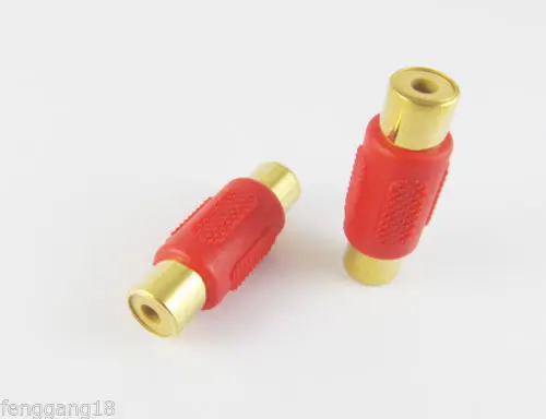 

1pc 4 colors RCA Female Jack to RCA Female Jack AV Audio Coupler Adapter Connector Gold