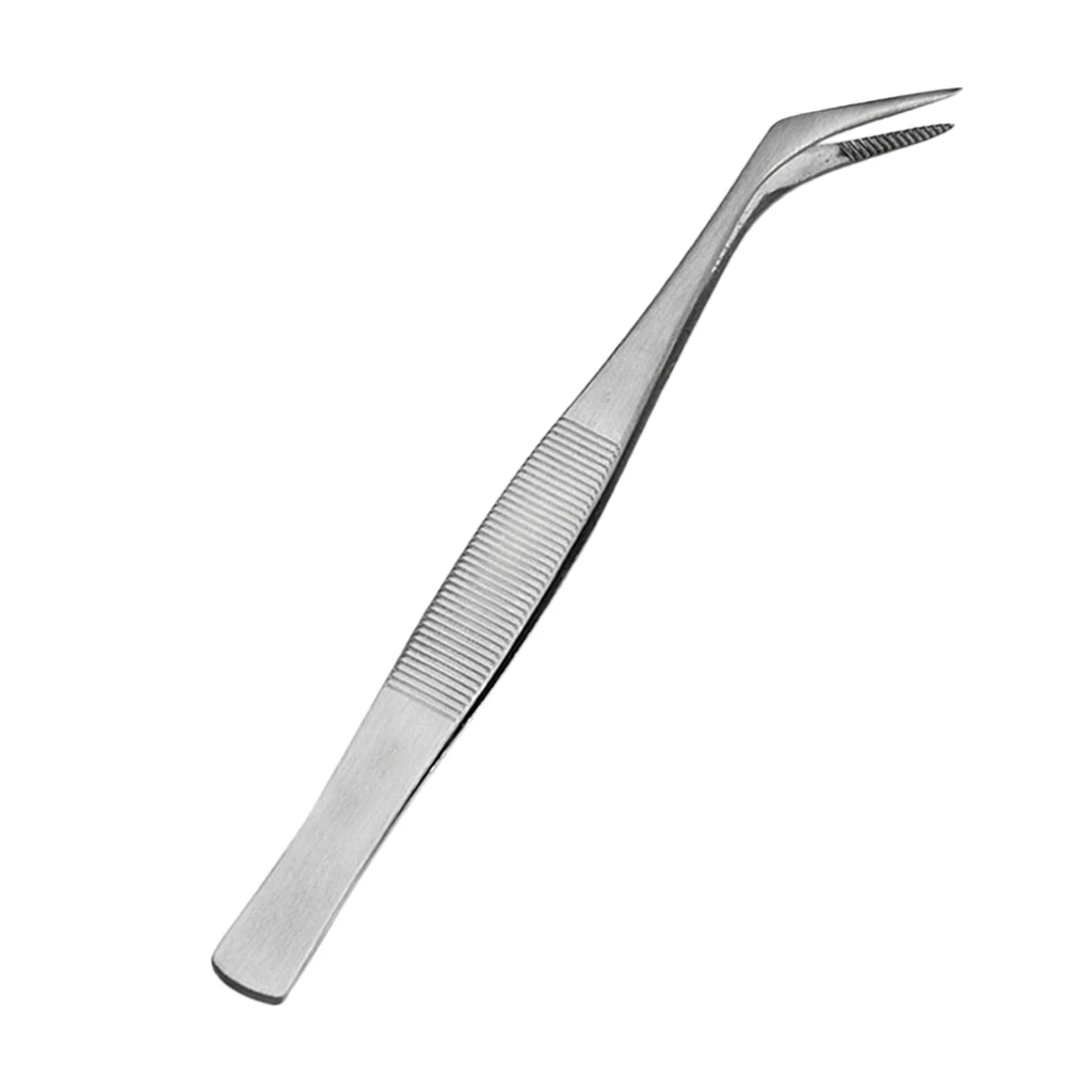 Stainless Steel Curved Pointed Tweezer For Eyelash Extension Precision Lash Adhesive Makeup Tool