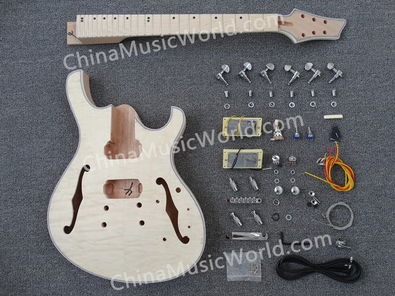 

semi hollow DIY Electric guitar Kit / DIY guitar of Afanti Music (AJS-327K)
