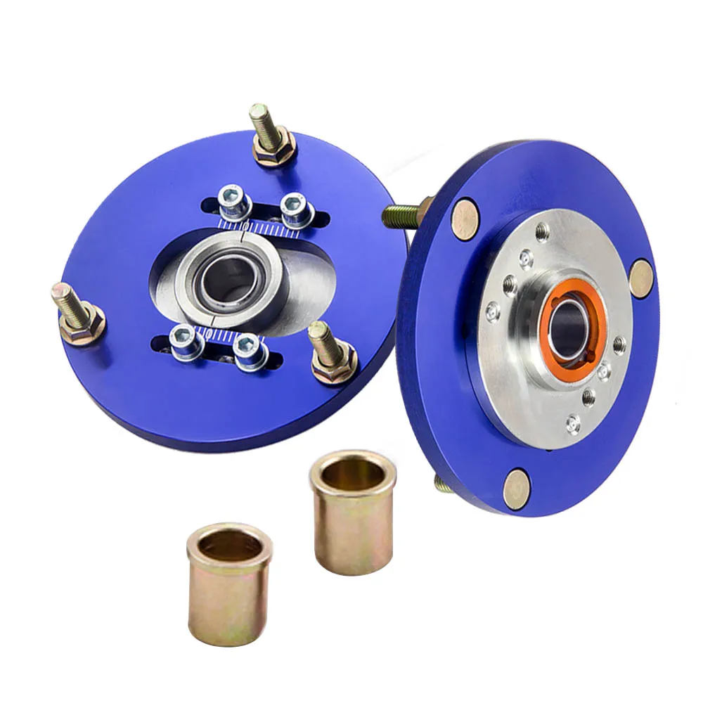 2pc Adjustable Front Camber Plates For BMW E36 3 Series 318i 323is 325i 325is Top Mount Pillow Ball BLUE 2pc Adjustable Front Camber Plates For BMW E36 3 Series 318i 323is 325i 325is Top Mount Pillow Ball BLUE