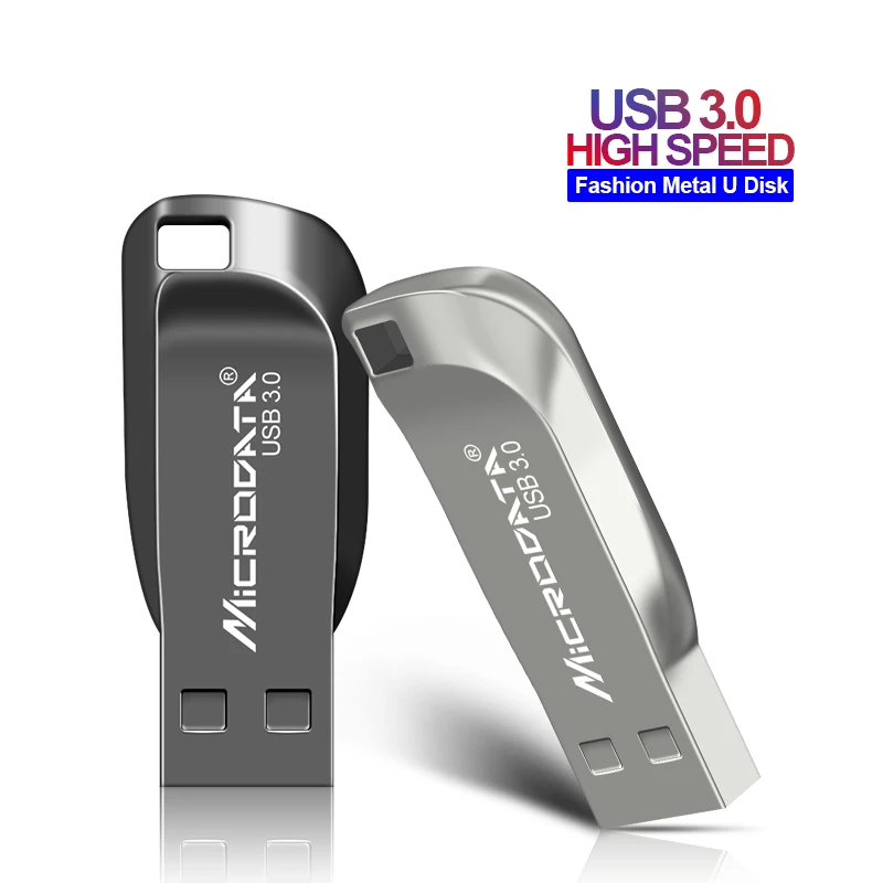 Серебристый/черный металлический USB флеш-накопитель Usb 3,0 флеш-накопитель 64 Гб 128 ГБ высокоскоростной флеш-накопитель 32 Гб 16 Гб мини USB флешка брелок флешка