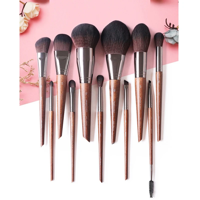

Makeup Brushes Loose Powder Brush Wooden Handle Blush Brush Multi-Function Pointed Single Makeup Brush Cosmetic Tool#