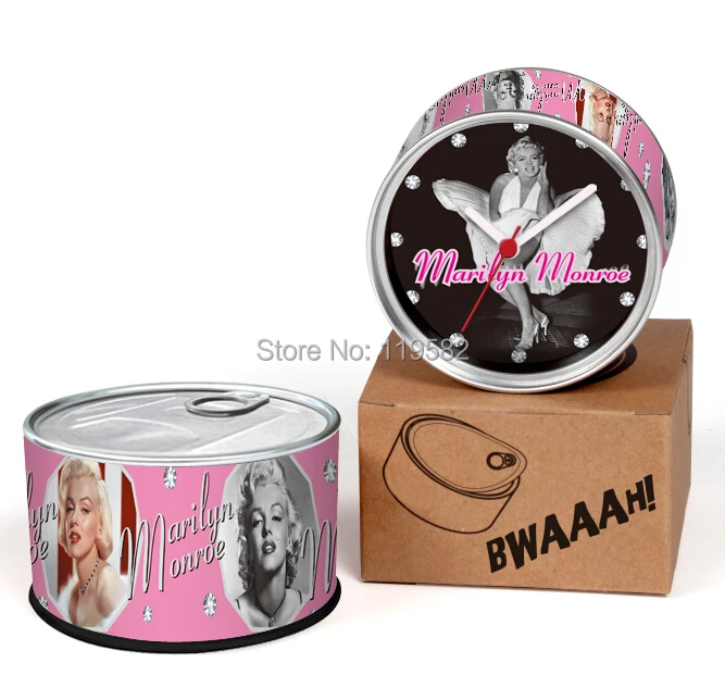 

Free Shipping Movie Star Marilyn Monroe Design Digital Clock In Can Gift Clocks, Desk Table Clocks,Magnetic Quartz Table Clocks