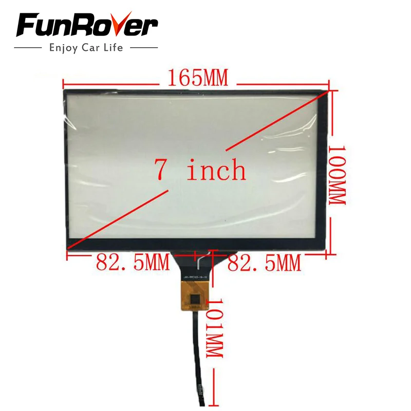 

FUNROVER 7 inch 165mm*100mm capacitive touch screen car DVD navigation LCD screen touch screen for 1024x600 Android dvd gps