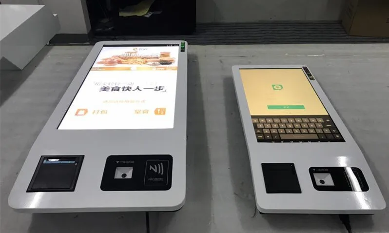 

Multiple Funtions Wireless Remote Control Restaurant Self Service Food Ordering Machine kiosk with printer