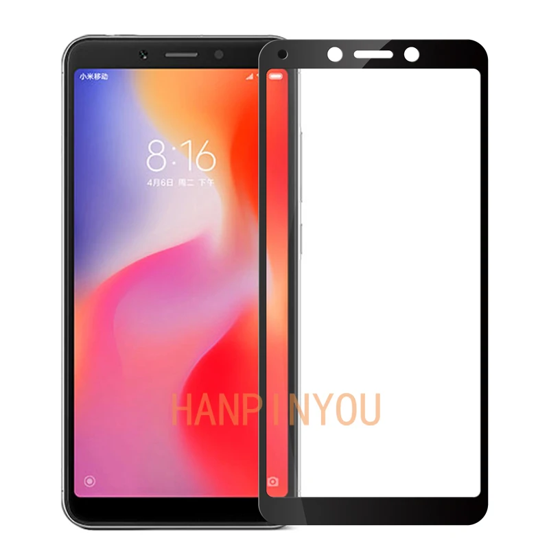 Для Xiaomi Redmi 6/6A 5,4" Новая защитная пленка из закаленного стекла с полным покрытием ультратонкая класса премиум Взрывозащищенная защитная пленка