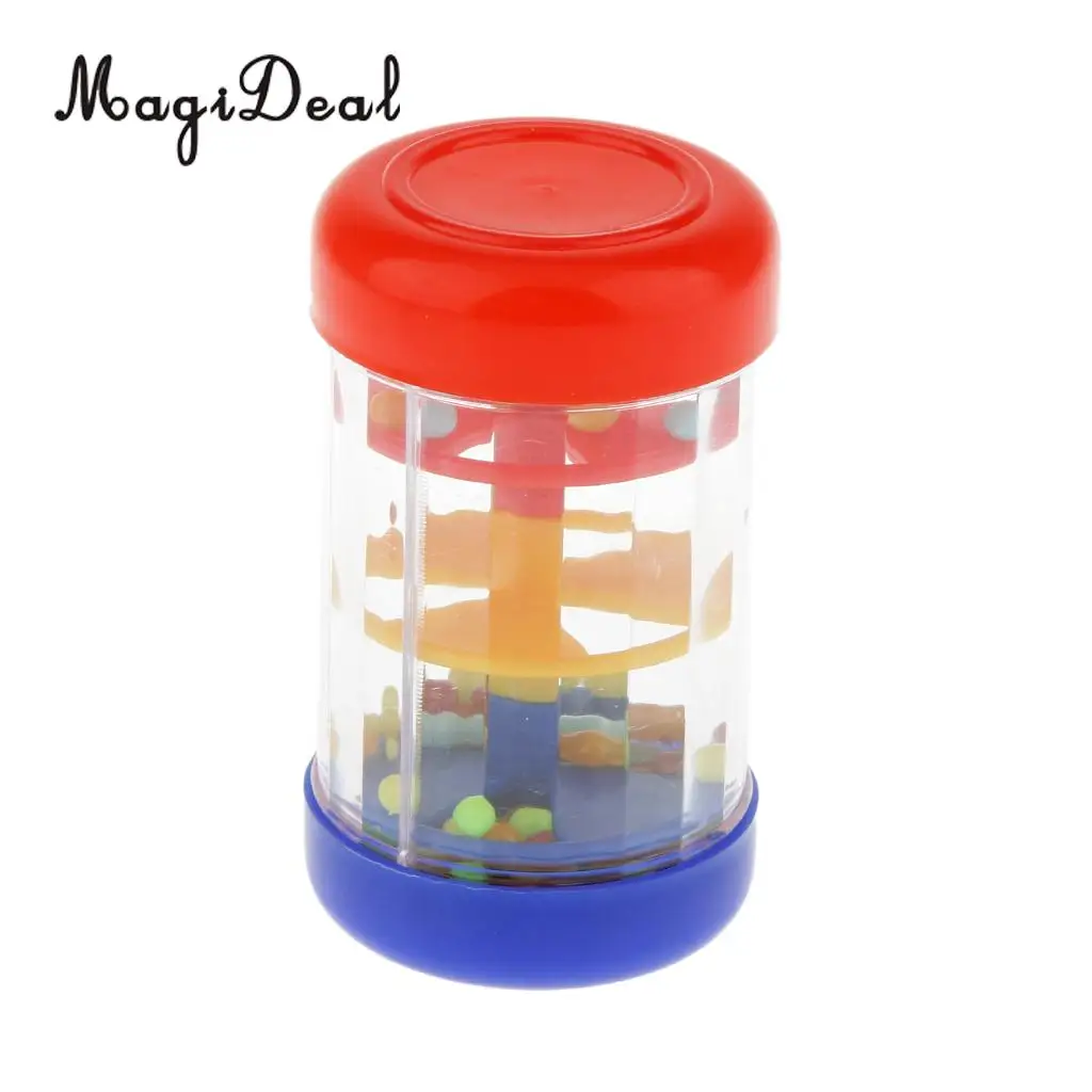MagiDeal 1Pc Plastic Rain Sound Maker Shake Colorful Beads for Infant Baby Kids Youth Learn Play Toy Novelty Gift 20cm 10cm 30cm