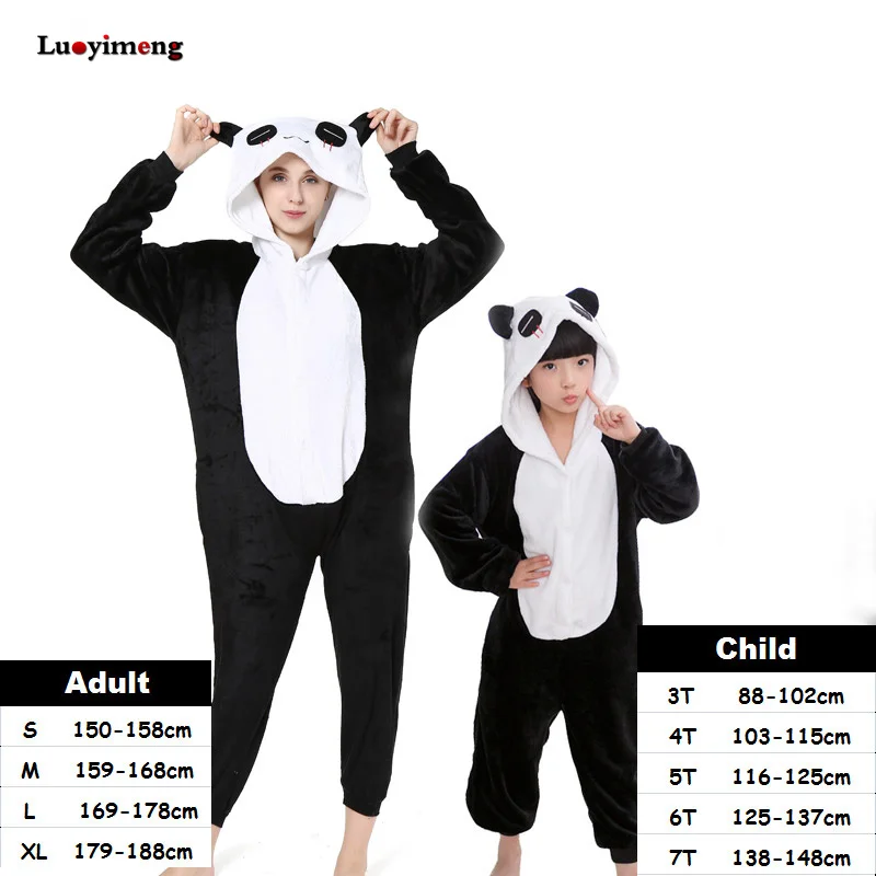 Пижама кигуруми с рисунком животных панда единорог комбинезон пижамы для женщин
