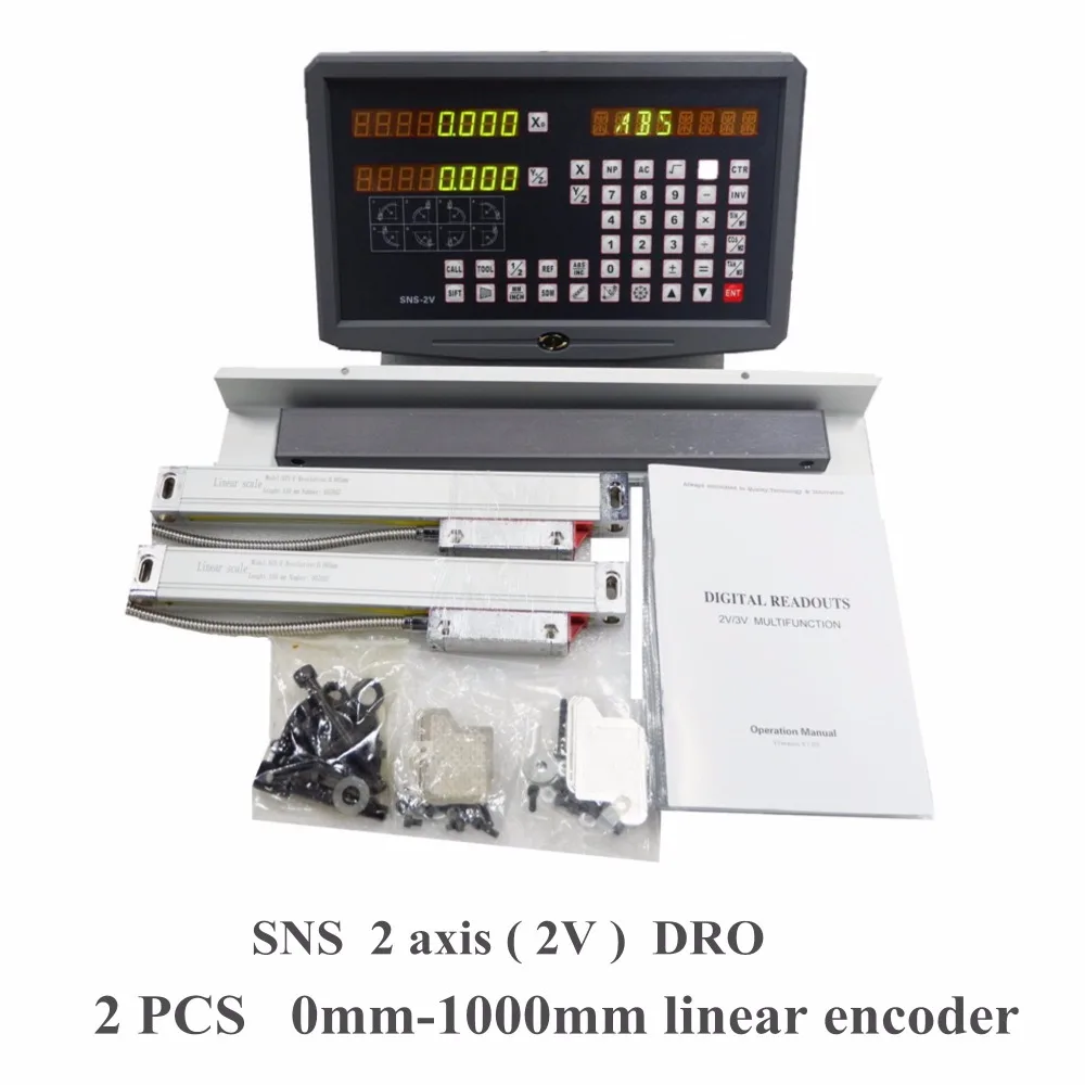 2 оси цифровой токарный станок с ЧПУ фрезерный станок искра машина индикации DRO Точность 0,001 мм 0,005 мм линейная шкала/линейные наборы линеек