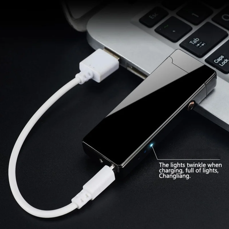 Гаджеты для мужчин двойная дуга Электронная Зажигалка USB перезаряжаемая