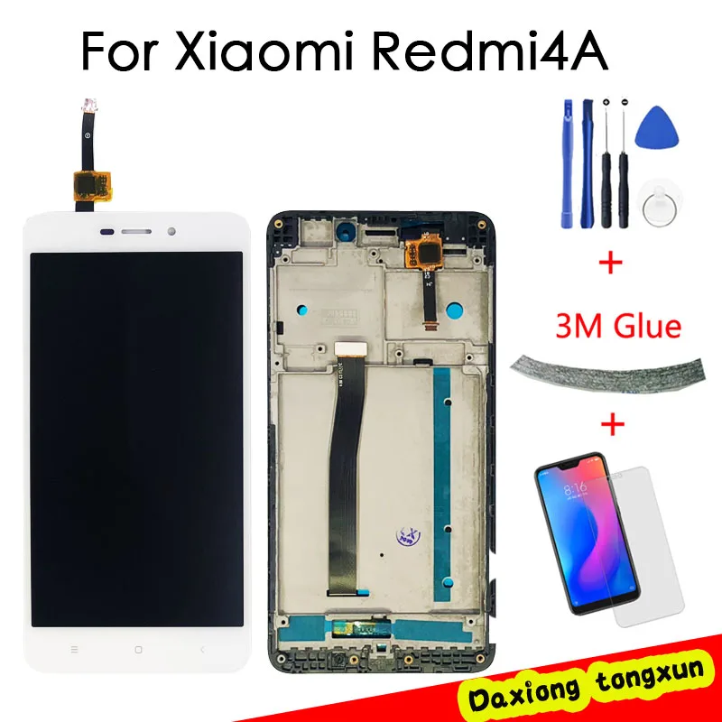 

100% Tested LCD display for Xiaomi Redmi 4A 5.0 inch Touch Screen 1280*720 Digitizer Assembly Frame with Free Tempered Glass