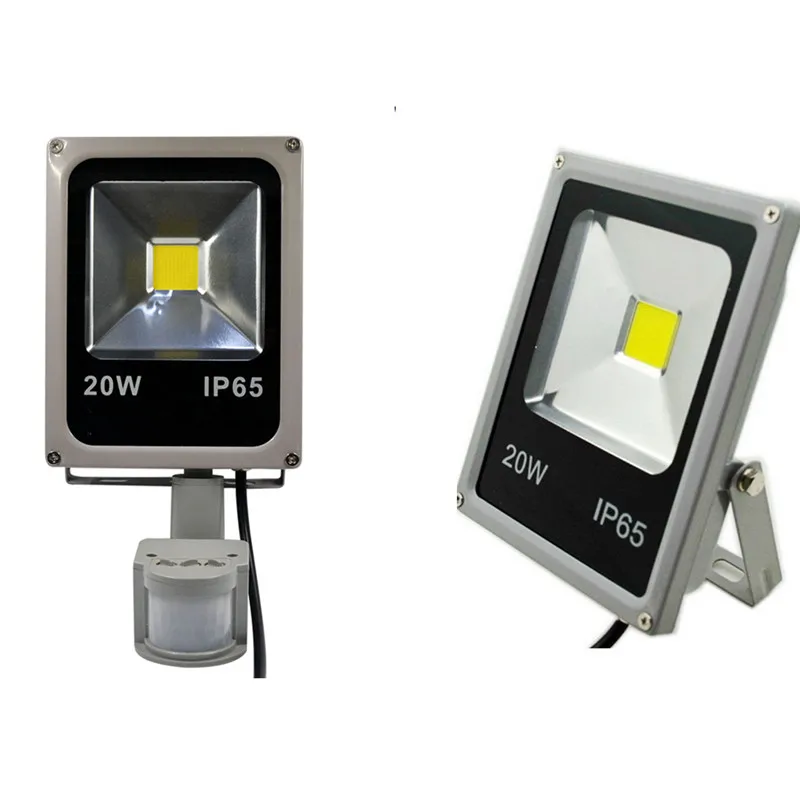 50W LED Flood Lights With Sensor 10W 20W 30W 220V Motion Sensor Floodlights Pir Induction Reflector LED Outdoor Lighting Gargen