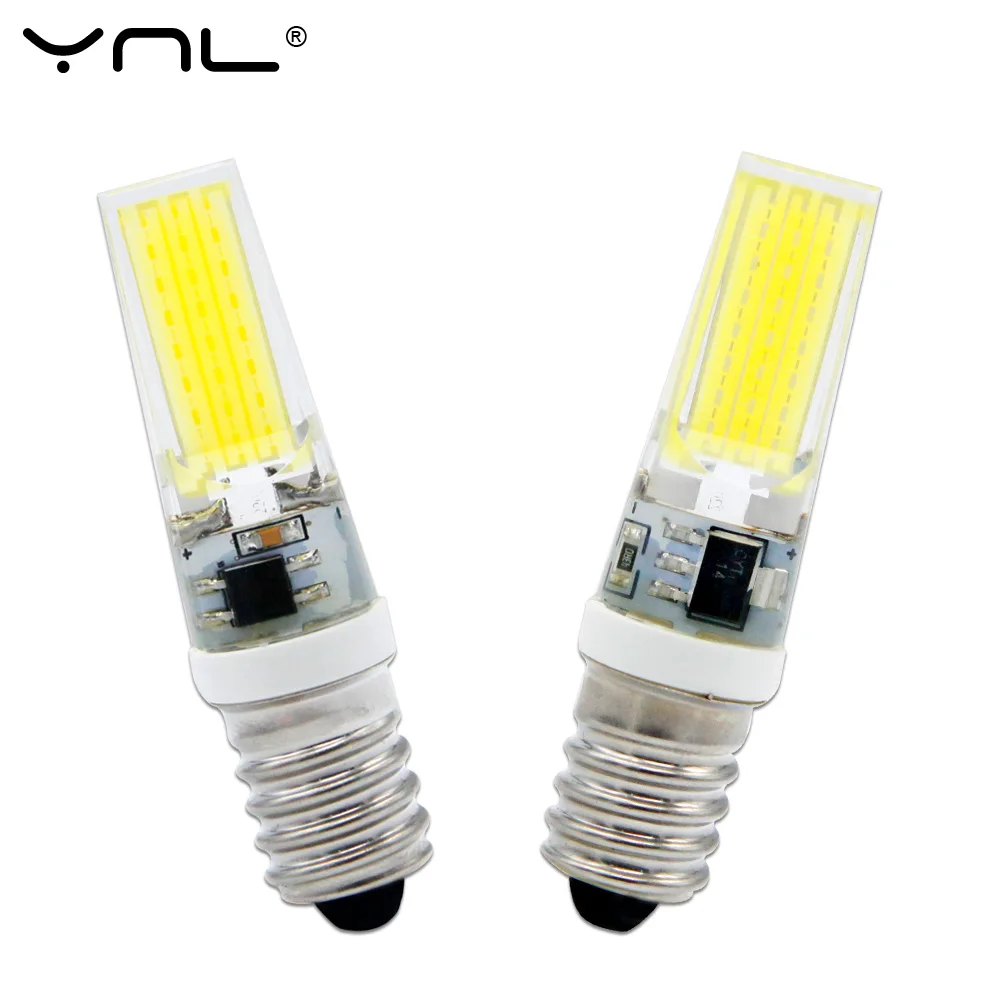 YNL E14 светодиодный светильник 220V 3W COB 2508 светодиодный лампы светодиодный светильник 360 Угол луча люстра светильник s заменить галогенные E14 лампы