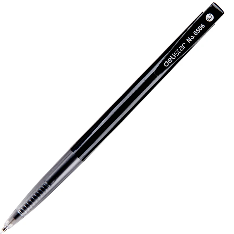 3 шт./партия Deli 6506 авторучка Шариковая ручка типа 0,7 мм шариковая ручка офисная ручка для письма красная и черная синяя шариковая ручка - Цвет: Black-3pcs