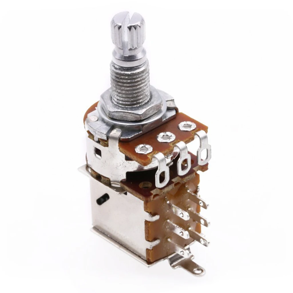 3Pcs A500K Push Pull Control Pot Potentiometer Volume Tone Switch for Electric Guitar Bass Replacing & Adjusting Volume Controls