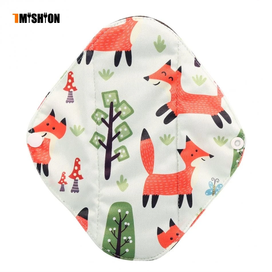 

3PCs Washable Sanitary Towel Pads Female Care Reusable Menstrual Panty Pads + 1PCs Storage Charcoal Bamboo Cloth Sanitary Pad