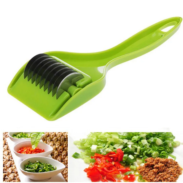 ABFP Новинка кухонные устройства Инструменты прокатки мульти лезвие нож для овощей резак специй Китайский зеленый лук измельчитель скальон травы