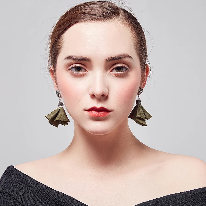 2018 New Fashion earring jewelry for woman fabric earring nice quality
